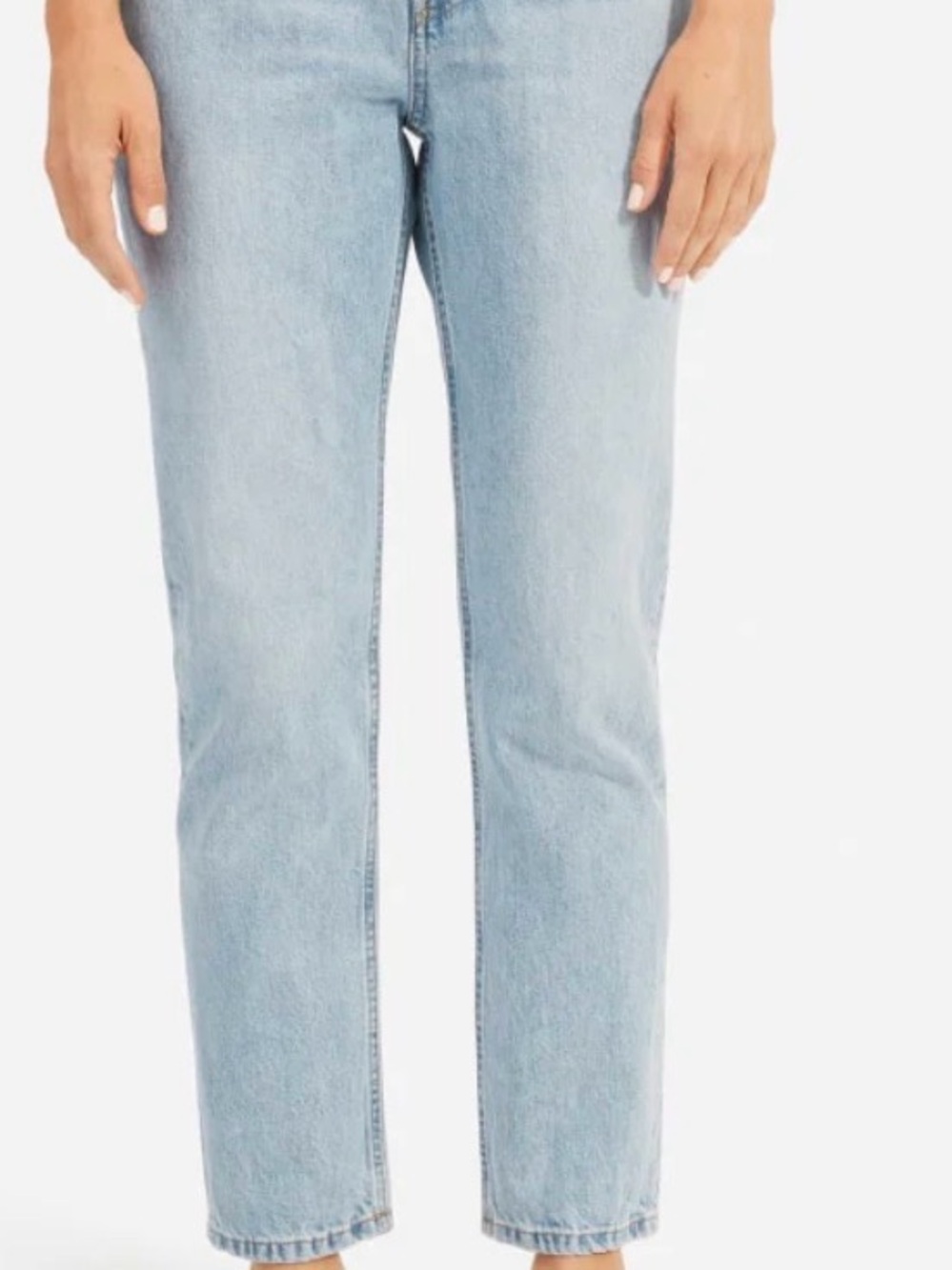 Everlane Light Wash Straight Leg Jeans